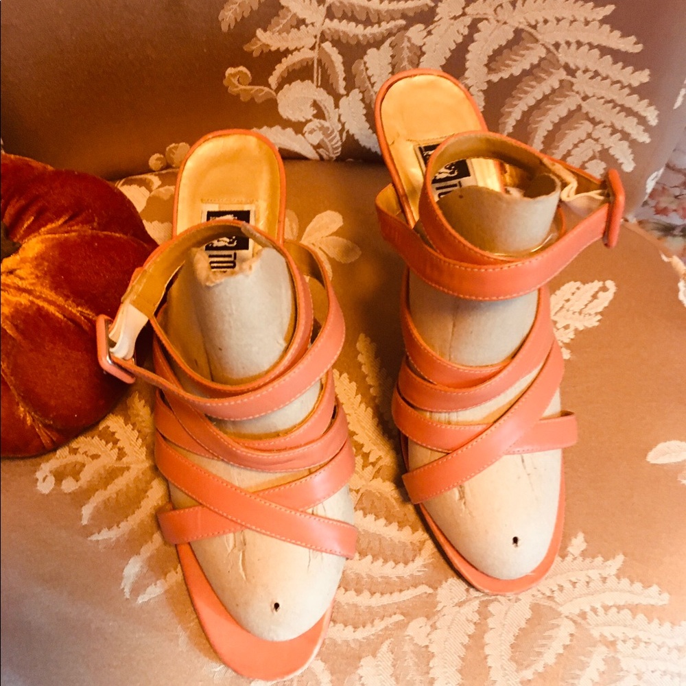 Coral 4 in. sandals I have a matching sheath dress
